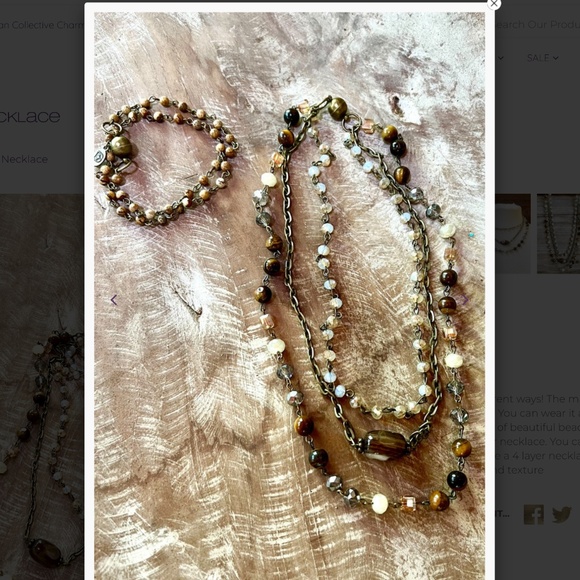 Bohemian “ Heidi “ Magnetic Adjustable Beaded Necklace R1B - Picture 6 of 7